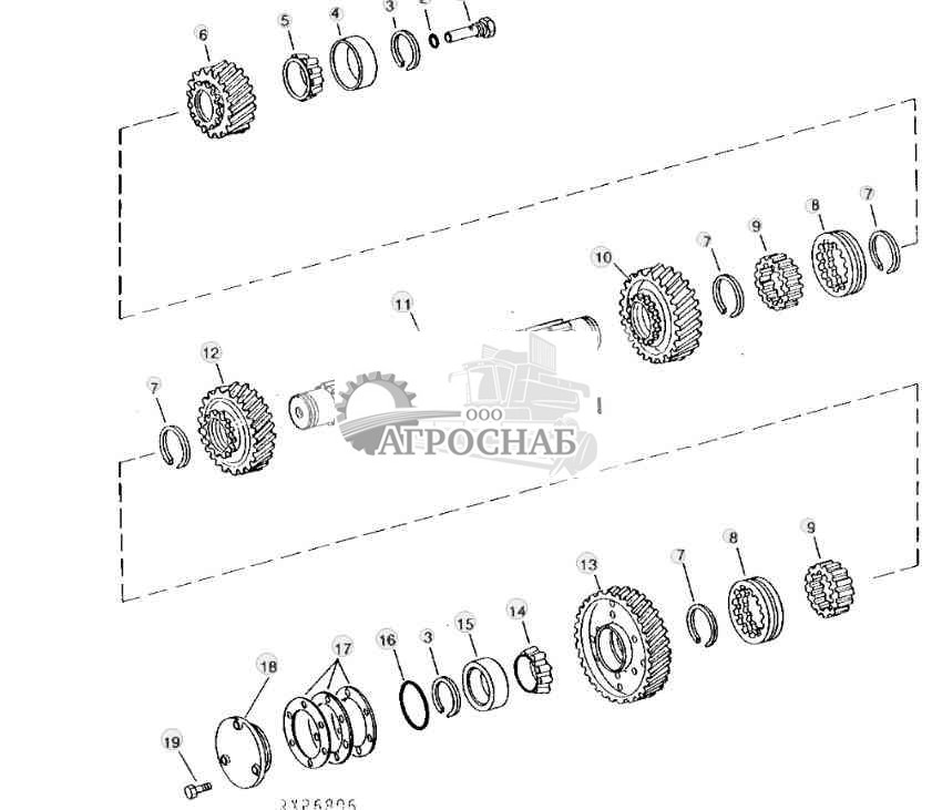 COUNTERSHAFT (LOW) (12-SPEED SYNCRO) 